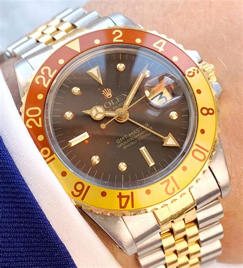 rolex gmt master root beer nipple dial|rolex gmt root beer price.